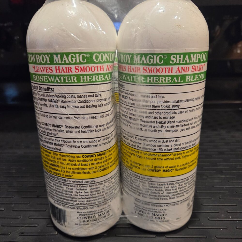 Cowboy Magic Concentrated 4 oz Detangler & 32 oz Shine Shampoo & Conditioner NEW - Picture 3 of 3